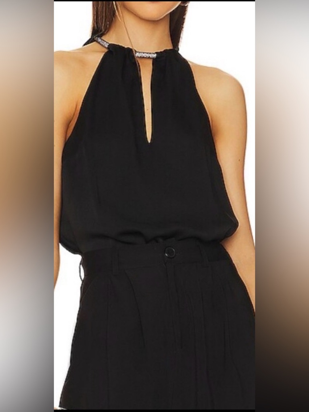Veronica Beard Kusumi Embellished Choker Sleeveless Top - 2 NWT | Luxury Evening